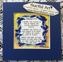 Namaste quote (5x5) - Heartful Art by Raphaella Vaisseau
